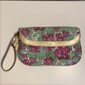 Coach Floral Poppy Wristlet